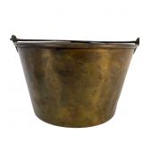 Antique Brass Bucket with Iron Handle