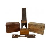 Wooden Boxes and Boot Jack