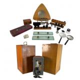 Vintage Microscope Sets and Accessories