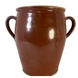 Earthenware Pot with Brown Glaze