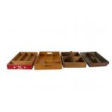 Four Wooden Utensil Organizers