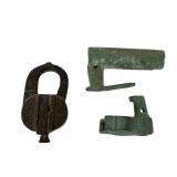 Three Medieval Byzantine Bronze Padlock Pieces