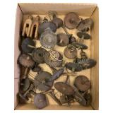 Box of Vintage Wooden Gears
