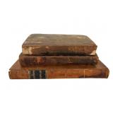 Three Antique Leather-Bound Books