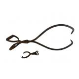 Two Pairs of Iron Ice Block Tongs