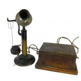 Antique Kellogg Candlestick Phone with Receiver