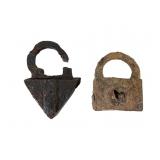 Two Medieval Iron Padlocks from Bavaria