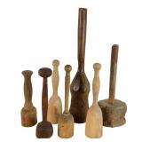 7 Primitive Wooden Mashers