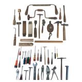 Large Grouping of Hand Tools and Measuring Instrum