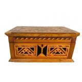 American Folk Art Wooden Inlay Box