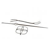 Iron Food Spike, Twisted Fork, and Trivet