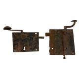 Two Antique Iron Door Locks