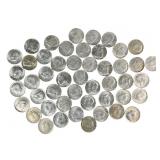 48 Kennedy Half Dollars, 40% Silver, 1965-1969