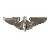 WWII USAAF Sterling Bombardier Wings Pin