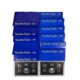 Eleven U.S. Proof Sets (1968-1969) 40% Silver Halv