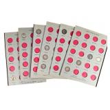 25 Silver Liberty Quarters in Album Sheets