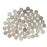 66 Circulated Silver Mercury Dimes
