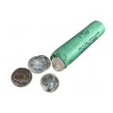 Roll of 50 Silver Roosevelt Dimes, 1962