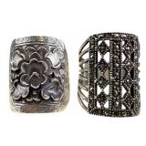 Sterling Rings, One with Marcasite