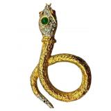 Pauline Rader Snake Brooch with Crystals
