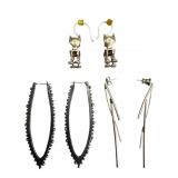 Three 925 Sterling Silver Earrings