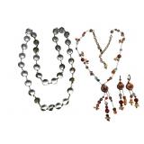 Two Vintage Necklaces and Earring Set