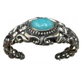 925 Carolyn Pollack Amazonite Cuff Bracelet