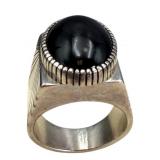 Eugene Belone Sterling Onyx Ring
