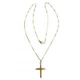 14k Gold Chain with 12k Gold-Filled Cross