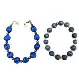 Lee Sands Blue Coral & 925 Lapis Bracelets