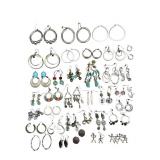 Silver-Toned Fashion Earrings Lot