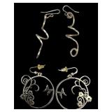Two Pairs of Artisan 925 Earrings