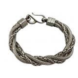 Sterling Silver BA 925 Braided Bracelet