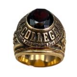 10k Gold 1972 Rhode Island College Ring