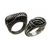 2 Sterling Silver Rings