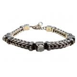 Sterling Silver Bracelet, Pearlescent Stones