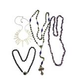 Four Unique Stone Necklaces