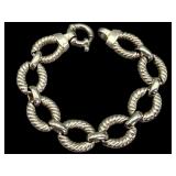 925 ASJ Mauritius Hollow Link Bracelet