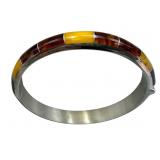 Jay King Amber Inlay Sterling Bangle