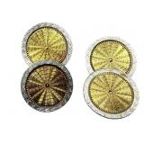 14K Dual-Tone Etched Cufflinks