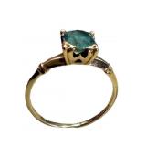 Vintage Esemco 10k Green Topaz Ring