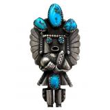 Large 925 Turquoise Kachina Ring