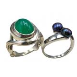 925 Carolyn Pollack & Honora Pearl Rings