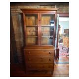Country Cabinet with Bookcase Top