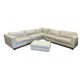 Four-Piece Leather Sectional Sofa Set DWR