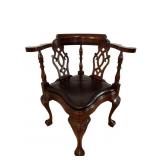 Statesville Chair Co Carved Corner Chair