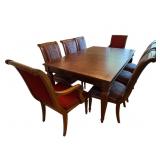 Ethan Allen Dining Table with 8 Chairs