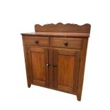 Antique Wooden Jelly Cupboard with Backsplash