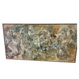 Artist-Signed Large Oil Painting on Canvas