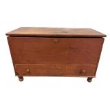 Antique Dovetail Blanket Chest with Drawer